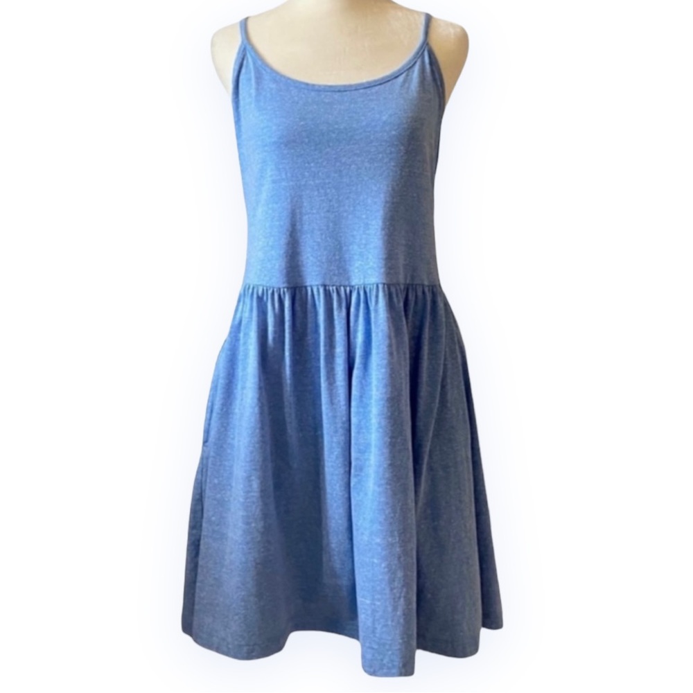 GAP Women’s Space Dye Drop Waist Sundress size small in union sky Carolina Blue